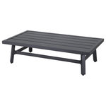 Gensun - Plank 25"x44" Rectangular Coffee Table, 12" Height, Carbon - **Please refer to secondary images for finish and fabric colors**