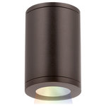 WAC Lighting - Tube Architectural 5" LED Color Changing Flush Mount Spot Beam, Bronze - The ilumenight Tube Architecture features a state of the art LED color changing technology controlled through an IOS app. ilumenight Bluetooth enabled � Through the free IOS ilumenight app, you can control the color and brightness of your lights all with the touch of a finger on your smartphone or tablet device. Precise engineering using the latest energy efficient LED technology with a built-in reflector for superior optics; An appealing cylindrical profile perfect for accent and wall wash lighting.