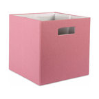 DII Polyester Cube Solid Rose Square 11x11x11"