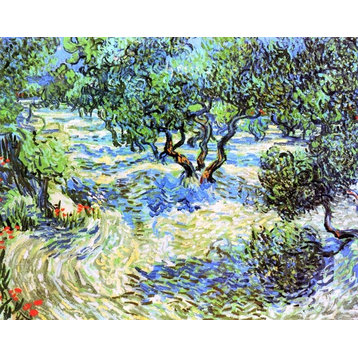 Vincent Van Gogh Olive Grove: Bright Blue Sky Wall Decal