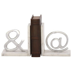 Contemporary Bookends by Benzara, Woodland Imprts, The Urban Port