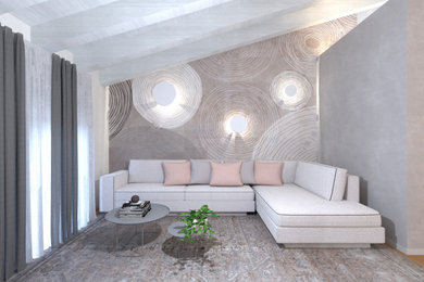 Immagine di un soggiorno moderno di medie dimensioni