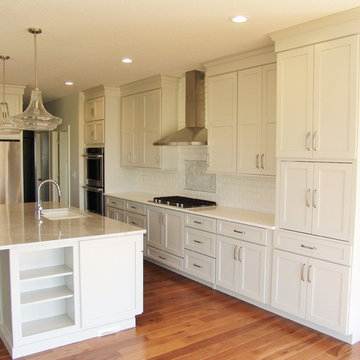 Tailor-made and Transitional White Kitchen. - Geneseo, IL