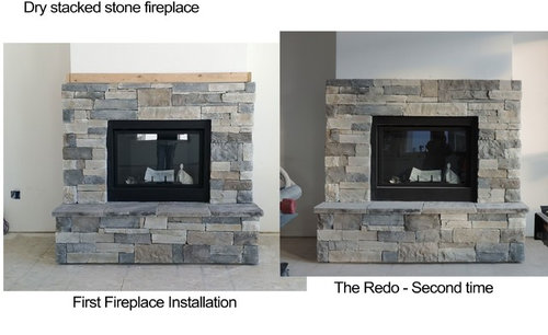 Help Dry Stacked Stone Fireplace Issues, Installing Dry Stack Stone Fireplace
