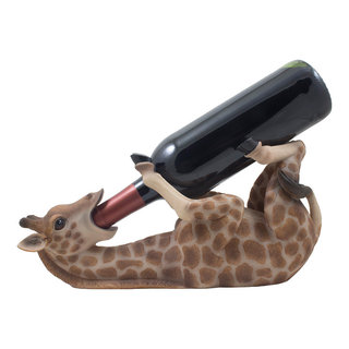 African Safari Giraffe, Decorative Single Wine Bottle Holder