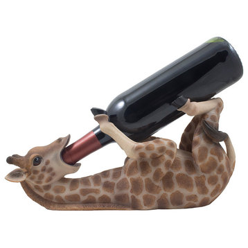 African Safari Giraffe, Decorative Single Wine Bottle Holder