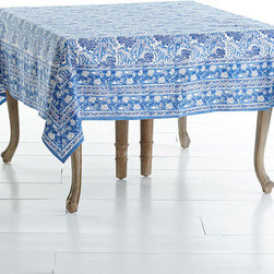 Woodblock Print Tablecloth - Vine - Tablecloths