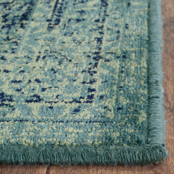 Safavieh Vintage Collection VTG112 Rug, Turquoise/Multi, 6' Square