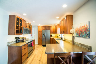 Example of a classic kitchen design in Other