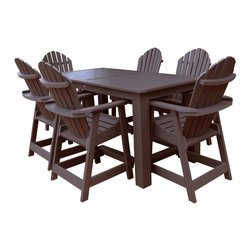 Highwood USA - Hamilton 7-Piece Rectangular Counter Dining Set - Outdoor Dining Sets