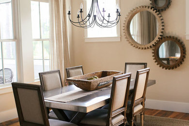 Example of a transitional dining room design in San Diego