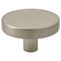 Contemporary Round Cabinet Knob, 1 1/2", Vintage Bronze