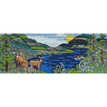 Mosaic Accent, The Deer Field, 15"x39"