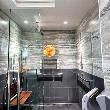 Modern spa bath designed for all family members to comfortably use