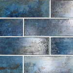 Buytilesandmore - Marza Cobalt 4X12 Glossy Subway Tile, 10 Sq.ft - Vivid blue hues accented by earthy brown tones make Marza Cobalt Subway Tiles a one-of-a-kind addition to any kitchen backsplash, shower surround, or accent wall. The 4x12 tiles, made in Spain, are scratch-resistant, stain-resistant, and easy to maintain. Not only do these versatile tiles make a statement on their own, but they also work beautifully with other tiles and surface solutions from BTM's extensive product range.
