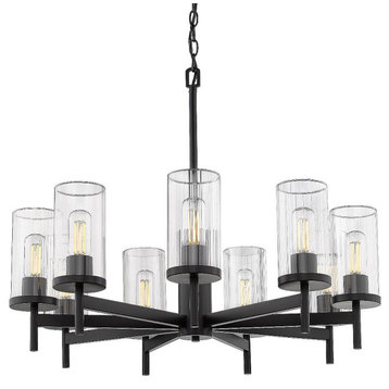 9 Light Chandelier in Classic style - 25 Inches high by 30.25 Inches wide-Matte