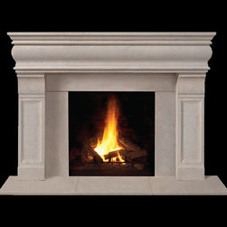Brighton Stone Fireplace Mantel - Indoor Fireplaces