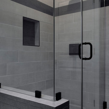 2 Full bathrooms & a new Powder room modern remodeling in Woodland Hills CA