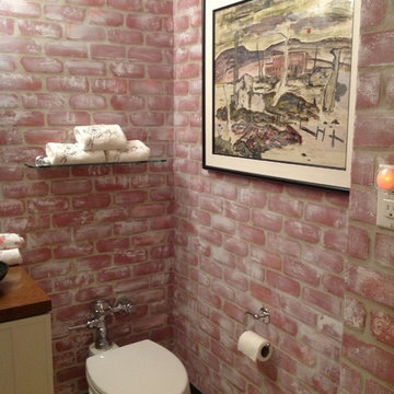 NYC Brick Powder Room