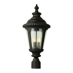 Trans Globe Lighting - Trans Globe Lighting Classical Black Copper Three-Light Outdoor Post Light - Post Lights