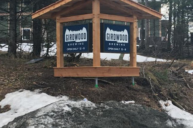 Cedar timber sign structure