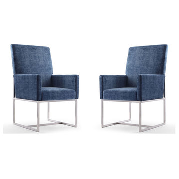 Element Dining Armchair, Blue, Set of 2