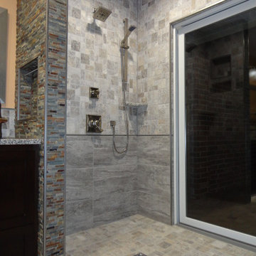 Master suite remodel with barrier free shower