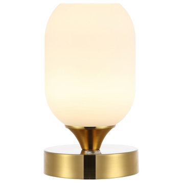JONATHAN Y Lighting JYL7111 Eli 8" Tall LED Buffet Table Lamp - Brass Gold