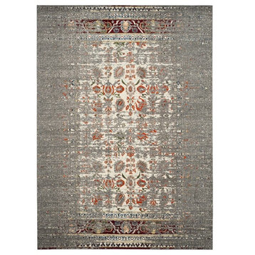 Safavieh Monaco Mnc208T Rug, Grey/Ivory, 2'2"x8'0"