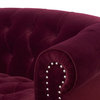 La Rosa Victorian Chesterfield Tufted Sofa, Burgundy Velvet