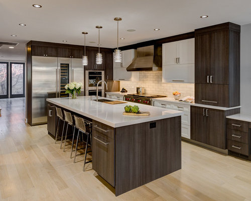 Two-Tone Kitchen Cabinets Ideas, Pictures, Remodel and Decor