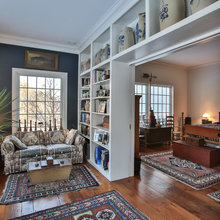 kitchen and family room