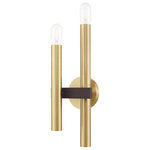 Livex Lighting - Livex Lighting 15832-12 Helsinki - Two Light Wall Sconce - Adding to the eclectic and nostalgic feel, this fuHelsinki Two Light W Satin Brass/BronzeUL: Suitable for damp locations Energy Star Qualified: n/a ADA Certified: n/a  *Number of Lights: Lamp: 2-*Wattage:60w Medium Base bulb(s) *Bulb Included:No *Bulb Type:Medium Base *Finish Type:Satin Brass/Bronze