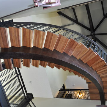 Wenge Freestanding Center Stringer with Cumaru Treads