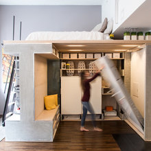 Houzzツアー：天井高をフルに活かした、驚きの超効率的ロフト・リノベーション