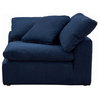 Sunset Trading Puff 4-Piece Fabric Slipcover Sectional Sofa in Navy