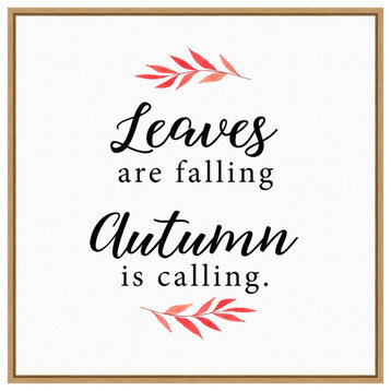 Canvas Art Framed 'Autumn Is Calling Leaves' by Amanti Art Portfolio, 22x22