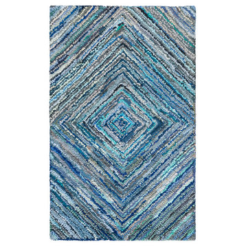 Safavieh Nantucket Collection NAN216 Rug, Blue, 3' X 5'