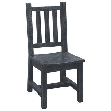 Barnwood Style Timber Peg Dining Chair, Set of 2, Smokey Gray