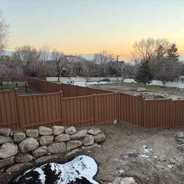 Utley Project: Tiered Grading / Natural Hardscaping