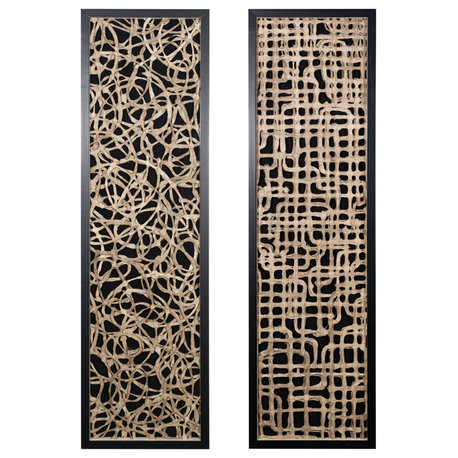 TY Canyon Handmade Paper Shadow Box Wall Decor (2 Piece Set)