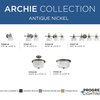 Archie Collection 2-Light Bath Light, Antique Nickel