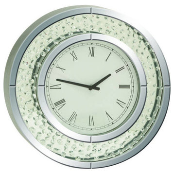 Glam White Glass Wall Clock 87310