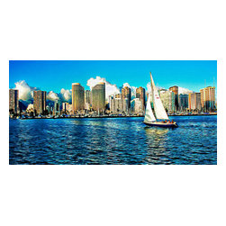 Douglas Page Photographic Arts - Sailing Into Ala Wai, Canvas Giclee - Prints And Posters