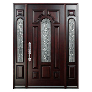 Exterior Front Entry Wood Door M280A 1D+2SL 18"-36"x80", Left Hand ...