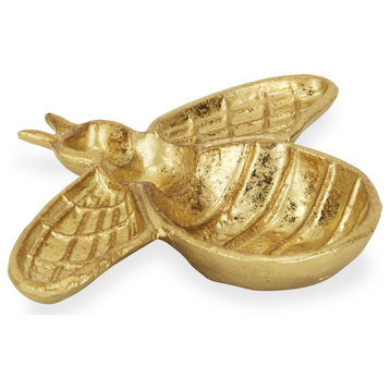 Golden Bumble Bee Cast Iron Dish