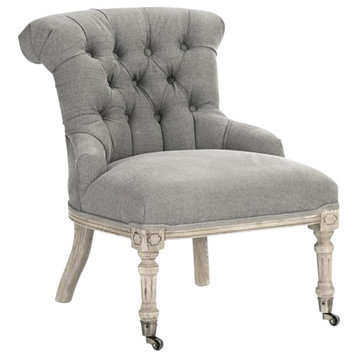 Occasional Chair FULBERT Natural Gray Oak Cotton