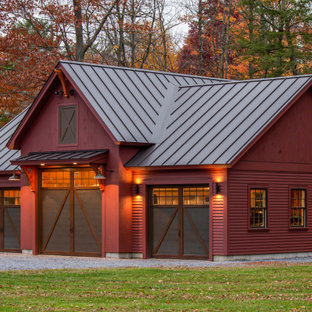 This is an example of a large country detached three-car garage in Burlington.