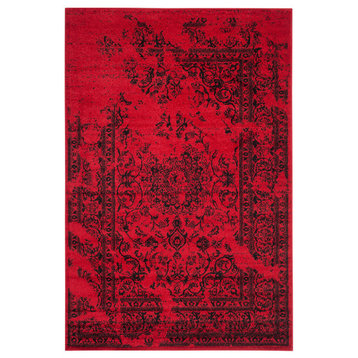 Safavieh Adirondack Collection ADR101 Rug, Red/Black, 4'x6'