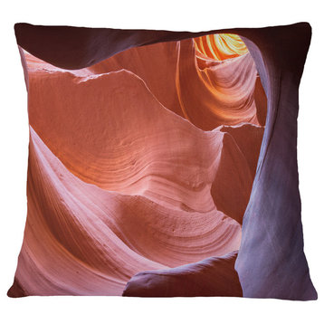 Sandstone Waves in Canyon Landscape Photography Throw Pillow, 16"x16"